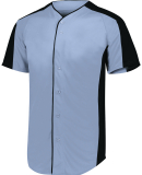 Augusta Sportswear 1655 Adult Full-Button Baseball in Blue grey/ black