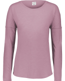 Augusta Sportswear 3077 Ladies' Tri-Blend Long Sle in Dusty rose hthr