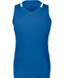 Augusta Sportswear 2437 Girls Crossover Sleeveless in Royal/ white