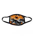 Bayside Apparel 1935 Adult Camo Face Mask in Orange camo