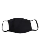 Bayside Apparel 9100 Adult Cotton Face Mask in Black