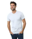 Bayside Apparel 9570 Unisex 4.2 oz., Triblend T-Sh in Solid white