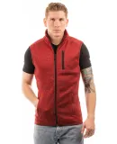 Burnside Clothing 3910 Men's Sweater Knit Vest in Heather red