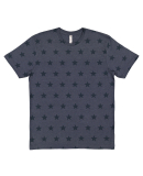 Code V 3929 Mens' Five Star T-Shirt in Denim star