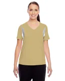 Core 365 JGWMC Ladies' Short-sleeve Athletic V-nec SP VG GD/ SP SIL