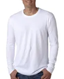 Next Level 3601 Men's Long Sleeve Crew in White