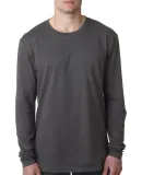 Next Level 3601 Men's Long Sleeve Crew in Heavy metal