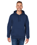 J America 8824 Adult Premium Fleece Pullover Hoode in True navy