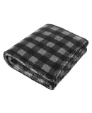 J America 8449 Adult Epic Sherpa Blanket BLK/ CHAR BUFLO