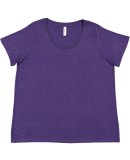 LA T 3816 Ladies' Curvy Fine Jersey T-Shirt in Vintage purple