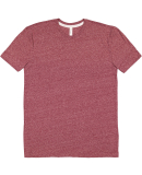 LA T 6991 Men's Harborside Melange Jersey T-Shirt in Burgundy melange