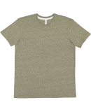 LA T 6991 Men's Harborside Melange Jersey T-Shirt in Miltry grn mlnge