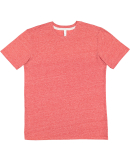 LA T 6991 Men's Harborside Melange Jersey T-Shirt in Red melange