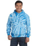 Tie-Dye CD877 Adult 8.5 oz. d Pullover Hood in Spider baby blue