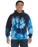 Tie-Dye CD877 Adult 8.5 oz. d Pullover Hood in Blue ocean