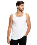 US Blanks US2408 Unisex Poly-Cotton Tank WHITE