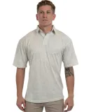 Burnside Clothing 0800 Men's Fader Jersey Polo in Heather ecru