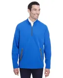 North End NE401 Men's Quest Stretch Quarter-Zip OLYM BLU/ CRBN