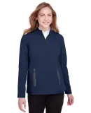 North End NE401W Ladies' Quest Stretch Quarter-Zip CLASSC NVY/ CRBN