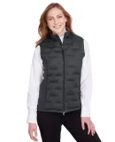 North End NE709W Ladies' Loft Pioneer Hybrid Vest CRBN/ BLK H/ BLK