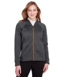 North End NE712W Ladies Flux 2.0 Full-zip Jacket BLK HTH/ OR SODA