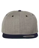 Yupoong-Flex Fit 6089M Adult 6-Panel Structured Fl HEATHER/ NAVY