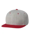 Yupoong-Flex Fit 6089M Adult 6-Panel Structured Fl HEATHER/ RED