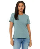 Bella + Canvas 6400 Ladies' Relaxed Heather CVC Sh in Hthr blue lagoon