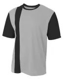 A4 Apparel NB3016 Youth Legend Soccer Jersey SILVER/ BLACK