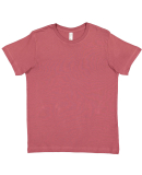 LA T 6101 Youth Fine Jersey T-Shirt in Rouge