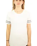 Gildan 500VTL Heavy Cotton™ Ladies' Victory T-Sh WHITE/ GRP HTHR