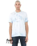 Bella + Canvas 3100RD Unisex Tie Dye T-Shirt in Wht/ sky blue