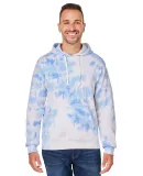 J America 8861 Adult Tie-Dye Pullover Hooded Sweat PERIWNKLE TIE DY