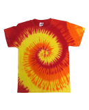 Tie-Dye CD100Y Youth 5.4 oz. 100% Cotton T-Shirt in Blaze