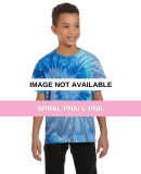 Tie-Dye CD100Y Youth 5.4 oz. 100% Cotton T-Shirt SPRAL PNK/ L PNK