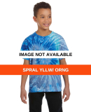 Tie-Dye CD100Y Youth 5.4 oz. 100% Cotton T-Shirt SPRAL YLLW/ ORNG