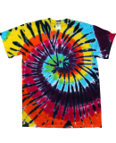 Tie-Dye CD100Y Youth 5.4 oz. 100% Cotton T-Shirt LAVA LAMP