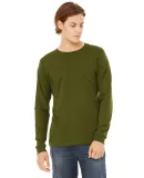 Bella + Canvas 3501 Unisex Jersey Long-Sleeve T-Sh in Olive