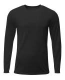 A4 Apparel N3425 Men's Sprint Long Sleeve T-Shirt in Black