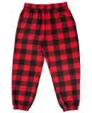 Burnside Clothing 8810 Unisex Flannel Jogger in Red/ black