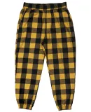 Burnside Clothing 8810 Unisex Flannel Jogger in Gold/ black