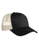 econscious EC7094 5-Panel Organic/RPET Trucker Cap in Black/ oyster