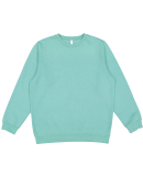 LA T 6925 Unisex Eleveated Fleece Sweatshirt in Saltwater