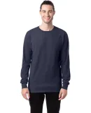 Hanes GDH200 Unisex Garment-Dyed Long-Sleeve T-Shi in Anchor slate