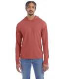 Hanes GDH280 Unisex Jersey Hooded T-Shirt in Nantucket red