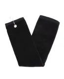 Carmel Towel Company C162523TGH Trifold Golf Towel in Black