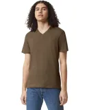 American Apparel 2006CVC Unisex CVC V-Neck T-Shirt in Heather army