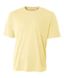 A4 Apparel N3402 Men's Sprint Performance T-Shirt in Light yellow