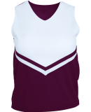 Augusta Sportswear 9110 Ladies' Pride Shell in Maroon/wht/wht