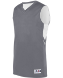 Augusta Sportswear 1167 Youth Alley Oop Reversible in Graphite/ white